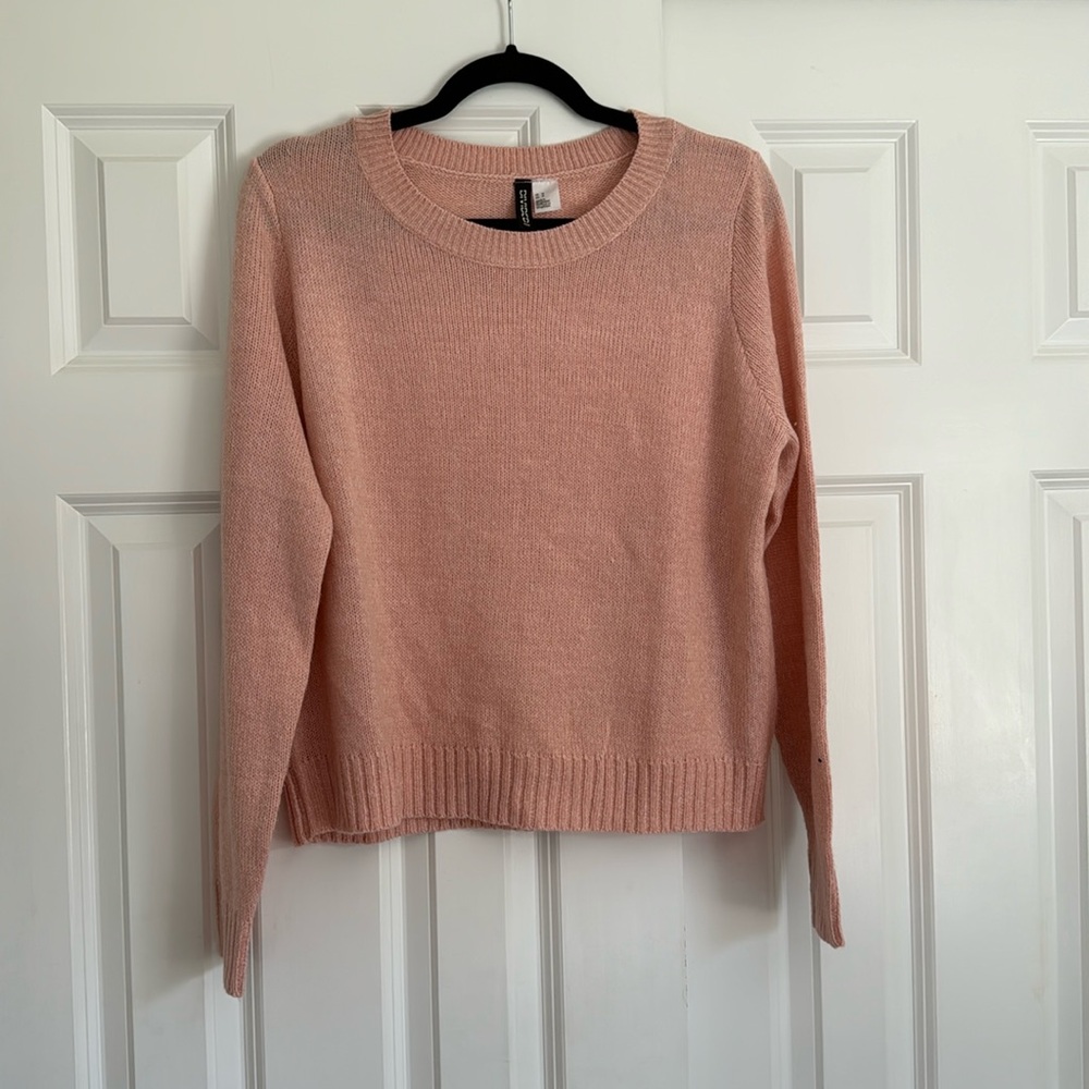Divided Blush Pink Sweater, Size medium